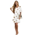 thumbnail image 5 of MINTREUS Women's Nightgown Short Sleeve Nightshirt V Neck Sleep Shirt Loose Loungewear Casual Sleepwear S-3X, 5 of 7