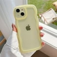 thumbnail image 1 of Fashion Shockproof Clear Phone Case For iPhone 11 12 13 14 Pro XS Max XR Transparent Curly Wave For iPhone 7 8Plus SE Back Cover, 1 of 7