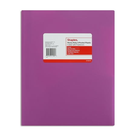 UPC: 0718103326049 | Staples 2-Pocket Portfolio with Fastener Purple 55479