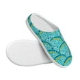 thumbnail image 3 of Fotbe Beautiful Seashells Pattern Women's Fuzzy Curly Fur Memory Foam Loafer Slippers Indoor Outdoor Slippers Winter Home Shoes-44/45, 3 of 7