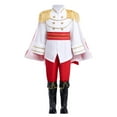 thumbnail image 4 of IBTOM CASTLE Boys Prince Charming Costume Halloween Cosplay Dress up Birthday Party Medieval Royal Prince Outfits for Toddler Child 4-5 Years Red 7pcs, 4 of 9