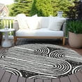 thumbnail image 6 of Addison Rugs Chantille Indoor/Outdoor Contemporary Art Deco Black Washable Round Rug, 8' x 8', 6 of 6