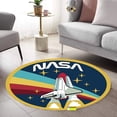 thumbnail image 2 of LaModaHome Rounded Rug Round Rocket RugNon-Slip Rug Washable Mat Child Stain Resistant Living Room Kitchen Carpet 5.9X5.9ft(180X180cm), 2 of 5