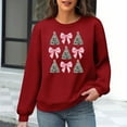 thumbnail image 2 of Waffle Sweatshirts for Womens Christmas Loose Crewneck Long Sleeve Shirts Merry Christmas Printed Sweaters Casual Fashion Xmas Holiday Party Pullover Tops, 2 of 6