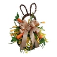 thumbnail image 3 of Corona de conejo de Pascua para decoración de ventana, guirnalda de bienvenida con orejas, regalos, corona de primavera para puerta de entrada, decora, 3 of 9