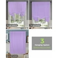 thumbnail image 4 of Purple Tie Up Curtains for Kitchen Bathroom Bedroom Windows 54 Inch Length, Pure Purple Lavender Solid Color Simple Minimalism Art Balloon Drape Curtains Shade Rod Pocket Curtain Panel, 42"x63", 4 of 7
