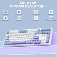 thumbnail image 3 of AULA F99 96% Wireless Mechanical Keyboard, Hot Swappable, Tri-Mode Bluetooth 5.0/2.4GHz/USB-C, Pre-Lubed Linear Switches, RGB Backlit, Macro Support,Blue/Purple/White, 3 of 10
