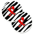 thumbnail image 1 of Monogram Initial X Zebra Rouge Ensemble de 2 Porte-Gobelets sous-Verre de Voiture, 1 of 1