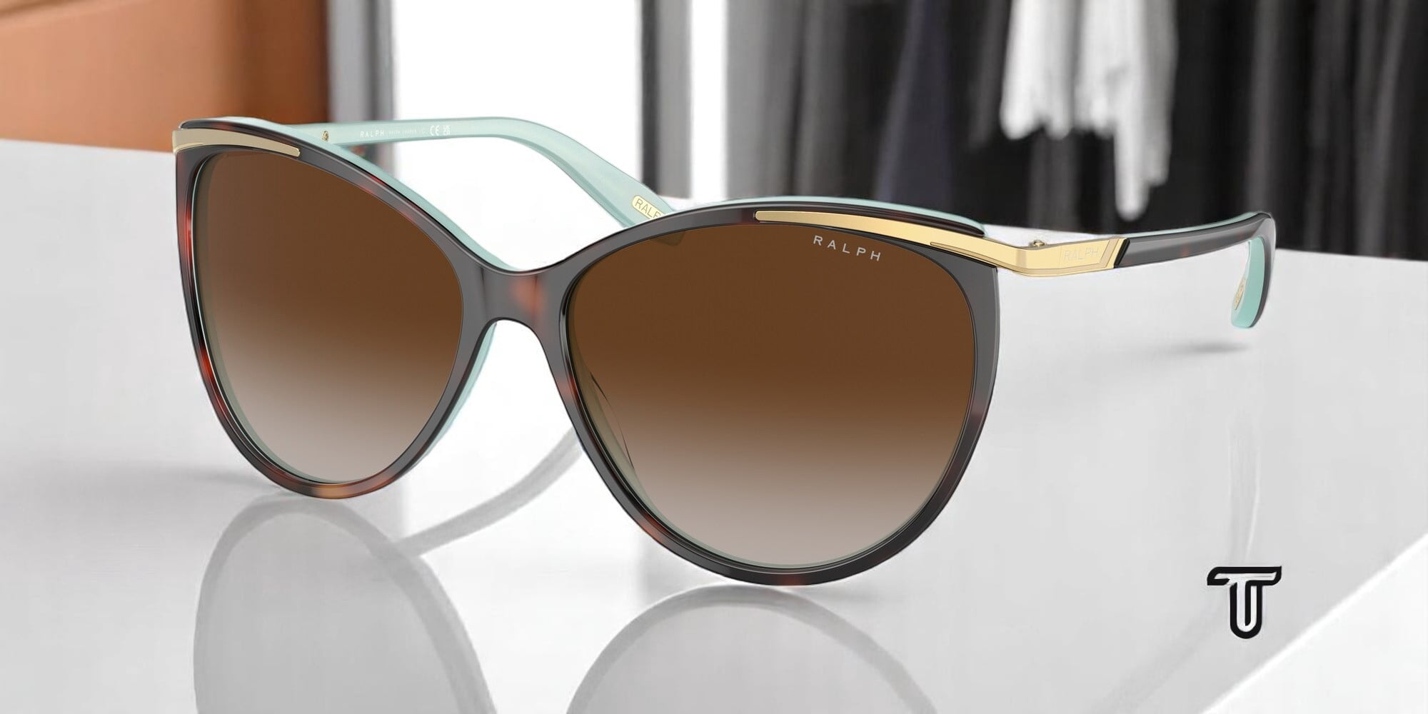 Ralph Lauren RA 5305U Plastic Womens Cat-Eye Sunglasses  display picture 3