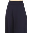 thumbnail image 5 of Women's Casual Solid High Waisted Flare A-line Long Skirt with Elastic Waistband, 5 of 6