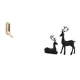 thumbnail image 1 of Organizador De Ganchos De Pared Plegable Para Baño, Armario, Toallas Y Batas De Estilo Rústico Con Estatua De Ciervo Negro, Figura De Reno De Resina, Decoración De Mesa, Escultura De Animal., 1 of 8