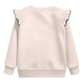 thumbnail image 6 of Yuyamidu Llama Alpaca Sweatshirt for Girls Size 5-6 Light Pink Ruffle Shoulder Crewneck Sweatshirts Cute Going Out Tops Soft Lightweight Workout Pullover Casual Fall Outfits, 6 of 8