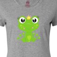 thumbnail image 4 of Inktastic Cute Frog, Green Frog, Frog Princess, Crown Women's T-Shirt, 4 of 5