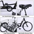 thumbnail image 6 of HLAiLL Adult Tricycle, 20/24/26 inch Adult Trike 3 Wheel Cruiser Bike, Pedals Forward, Large Shopping Basket, Multiple Colors, 6 of 6
