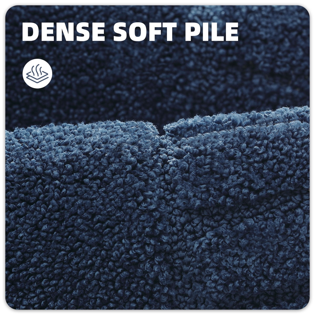 PABUBE Bathroom Rugs 24"x36", Absorbent Bath Mats Rugs for Bathroom Floor Non Slip Non Skid, Soft Shag Microfiber Machine Washable Shower Bath Mat for Bathroom Decor, Blue