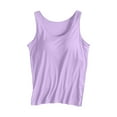 thumbnail image 4 of Womens Tops Womens Tank Tops With In Bra Summer Basic Padded Yoga Shirt Shelf Bras Workout Camisole Casual Undershirt Casual Sleeveless Tank Tops For Women, 4 of 7