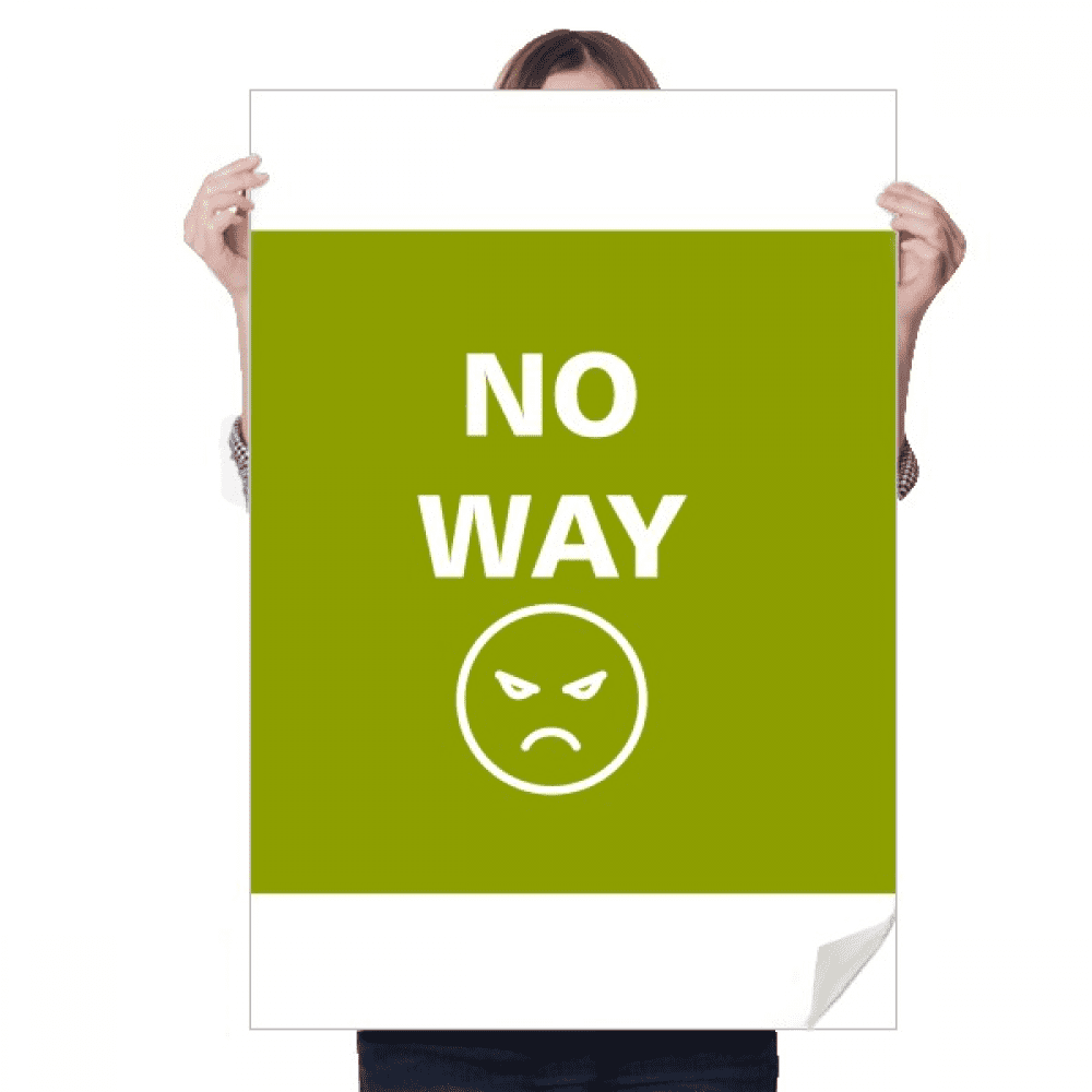 Expression Rejection No Way Negativity Sticker Decoration Poster