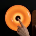 thumbnail image 4 of Orange Donut Wall Lamp - Rechargeable Touch Control, Bauhaus Style, Orange Finish - Bedroom, Bedside, Living Room, Home Decor, 4 of 6