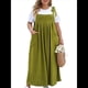thumbnail image 1 of Vestido de Verano para Mujer, Talla Grande, Informal, Sin Mangas, con Tirantes Finos, para Playa Verde XXL, 1 of 7