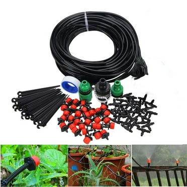 Clearance!XEOVHV Irrigation System Kit Drip Kit Garden Timer Tubing Hose Watering Drip Kits