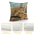 thumbnail image 4 of Orinice Car Windmill Graphic Decorative Cushion Cover for Home Couch Living Room Sofa Square Aesthetic Decor 1PC 20x20in, 4 of 5