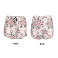 thumbnail image 3 of Fuzoiu Rose Flowers Print Women's Athletic Shorts, Double-Layer Running Shorts with Pocket,Women's Workout Shorts for Yoga, Gym, and Workouts-Medium, 3 of 7