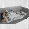 thumbnail image 6 of Letter Z Soft Flannel Fleece Blanket, Multicolored Animal Pattern Cool Font Nature Exotic Bugs Capital Letter Z Design, Cozy Plush for Indoor and Outdoor Use, 70" x 90", Multicolor, by Ambesonne, 6 of 6