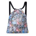 thumbnail image 1 of Drawstring Oxford Swim Backpack Water-Resistant Wet Separation Colorful Cute Animal Print Pvc Storage Bag Gifts For Boy Girl Children, 1 of 12