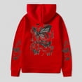 thumbnail image 3 of XIAOCHA Men's Butterfly Graphic Hoodie Oversized Long Sleeve Hooded Pullover Sweatshirt Soft Streetwear Casual Hoodies, 3 of 3