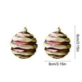 thumbnail image 3 of Neoyler 2 Pack Christmas Ornaments Decorative Balls for Tree Festive Holiday Decor with Unique Texture Suit for Home Mall Office 3.1x3.1x3.1in Brown, 3 of 6