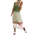 thumbnail image 2 of YAGHYAGH Womens Tie Dye Print Sleeveless V Neck A-line Maxi Dress, 2 of 5