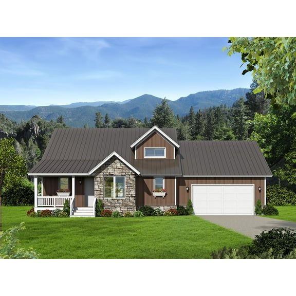 763-13543: Traditional Country 3 Bed, 3 Bath Luxury Home Plan, 2250 Sq Ft: Full Blueprints with License to Build by Home Plan Marketplace - Lesuto