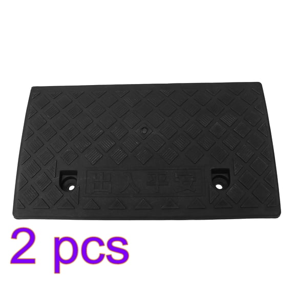 Foxnovo Threshold Ramp Heavy Duty Black Plastic for Car Truck Scooter 2Pcs