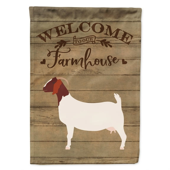 Caroline's Treasures CK6830GF Boer Goat Welcome Flag Garden Size , Small, multicolor
