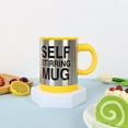 thumbnail image 3 of Vaso Mezclador De Plástico Taza eléctrica amarilla para mezclar café, agitador magnético automático para leche y café (1 unidad) JASKFLY, 3 of 7