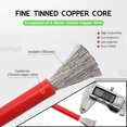 thumbnail image 2 of Hilitchi Cable de silicona de calibre 10 de 12 pies, resistente a altas temperaturas, alambre de silicona flexible súper suave [6 pies rojo y 6 pies negro] (10 AWG), 2 of 5