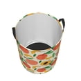 thumbnail image 3 of XMXT Collapsible Laundry Basket, Colorful Peach Print Polyester Waterproof Laundry Hamper, 40L, 3 of 8