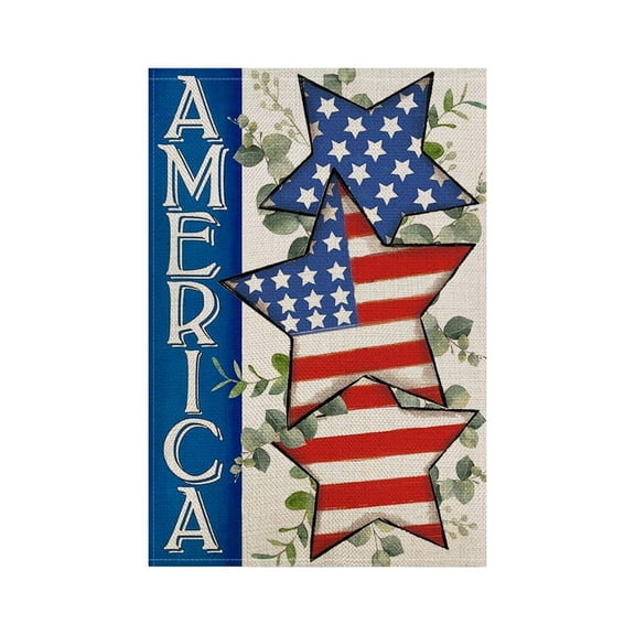 Patriotic Garden Flag 12x18 Inch Double Sided, 4th of July Patriotic USA  Independence Day Welcome Small Yard Flag, Summer Holiday Seasonal Farmhouse Outdoor Decor