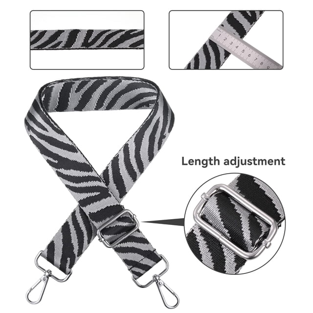 Unatoiry Adjustable Crossbody Strap Scratch-proof And Tear-resistant Graceful Sling Bag Strap Replacement Grey 1Set
