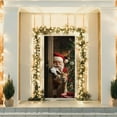 thumbnail image 6 of Uutvery Santa Claus Reindeer Door Decor, Christmas Front Door Hanging Cover, Holiday Party Banner for Xmas, Seasonal Display for Indoor Outdoor, 72.83x35.43 inches, 6 of 6