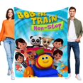 thumbnail image 1 of Bob el Tren anti-pilling, suave, ligera, esponjosa y acogedora de lujo para hogar y cocina – Perfecta para niños y adultos,120X80cm, 1 of 6