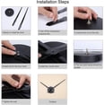 thumbnail image 4 of Gran reloj de pared negro de una sola aguja sin esfera Mecanismo de movimiento Eje longitudinal alto con agujas de 31,5 cm de largo Sailing Electrónica, 4 of 4