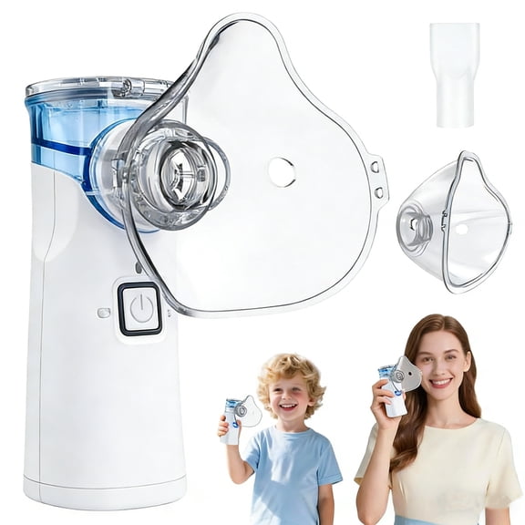 Portable Cool Mist Humidifier - 5 Micron Ultrasonic, USB/Battery Powered for Bedroom, Car, Office & Travel, Compact Personal Air Moisturizer (Blue)