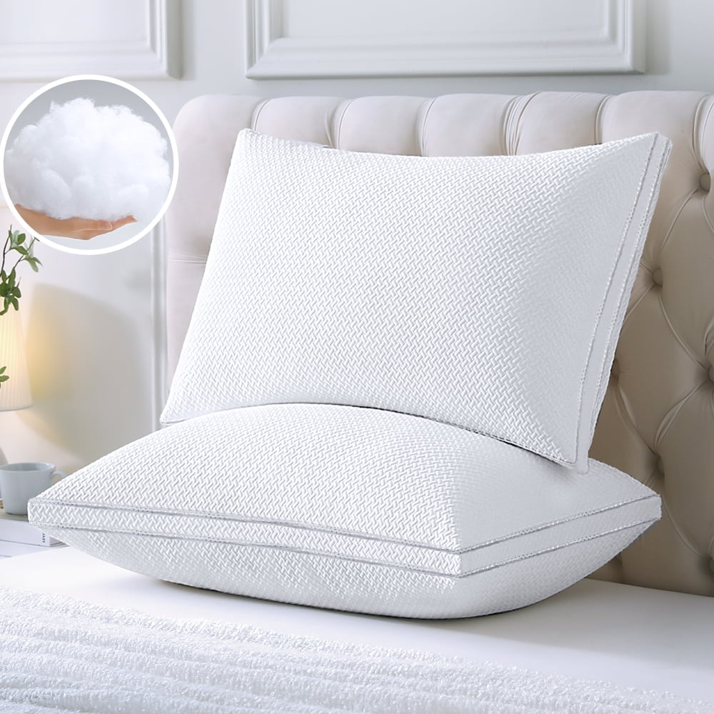 Serta down illusion serta 枕 Serta Down Illusion Cool Quilted Pillows Standard Queen Size Pillows Set of 2, Medium Firm, White Reviews