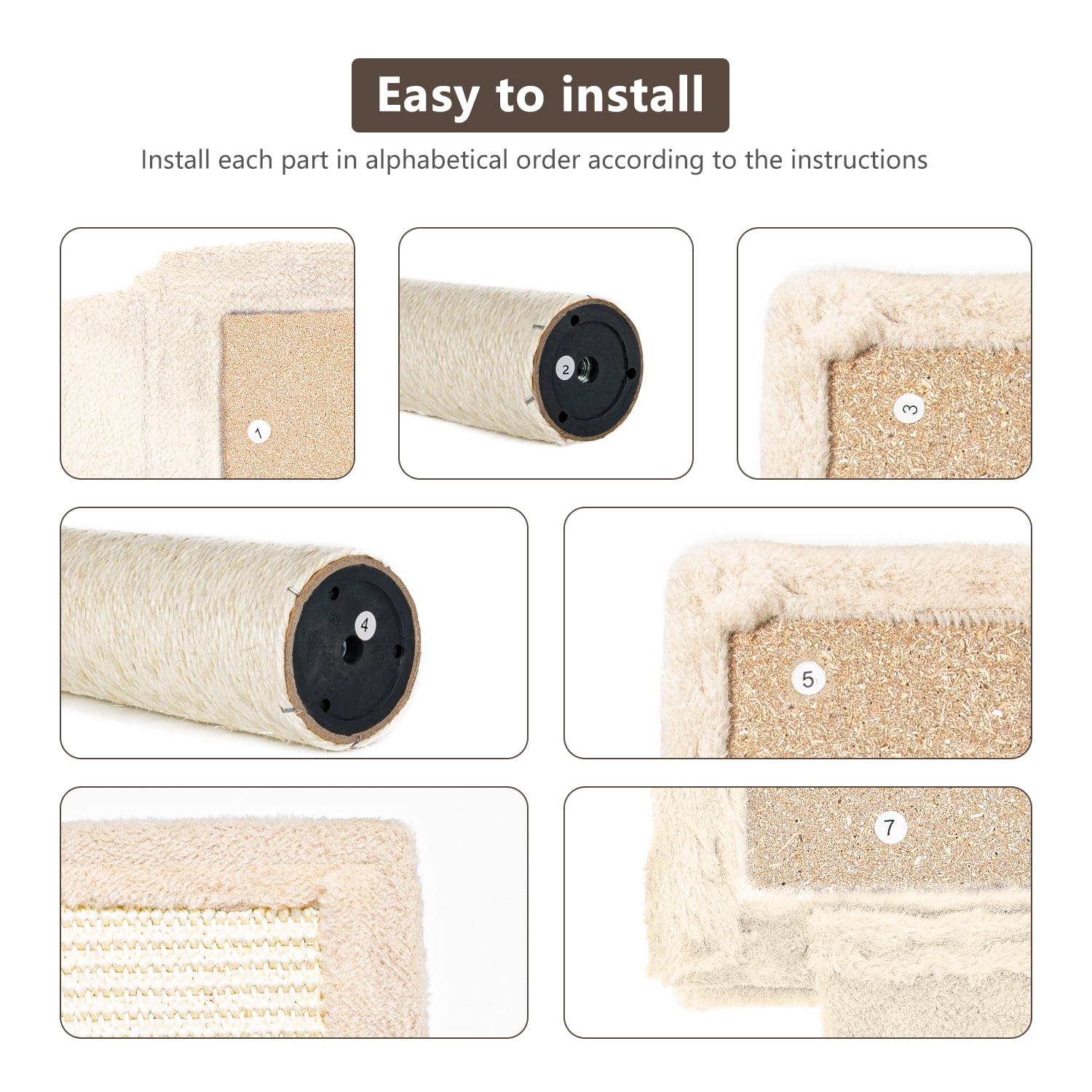 Pefilos Cat Wall Shelves and Perches Set, Cat Tower for Adult Cats Mounted Cat Tree House for Indoor Cats Modern Furniture for Cat Sleeping Playing Lounging Climbing Cat Tree for Large, Beige Pefilos Cat Wall Shelves and Perches Set, Cat Tower for Adult Cats Mounted Cat Tree House for Indoor Cats Modern Furniture for Cat Sleeping Playing Lounging Climbing Cat Tree for Large, Beige