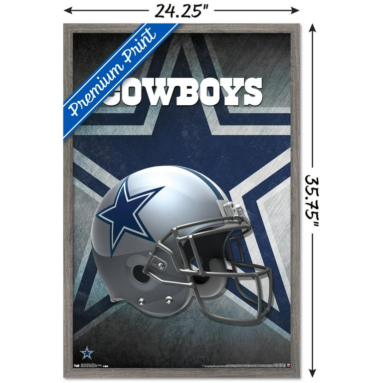 NFL Dallas Cowboys - Helmet 16 Wall Poster, 22.375 x 34, Framed 