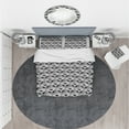thumbnail image 3 of Designart '3D Lattice Pattern' Scandinavian Bedding Set - Duvet Cover & Shams, 3 of 4