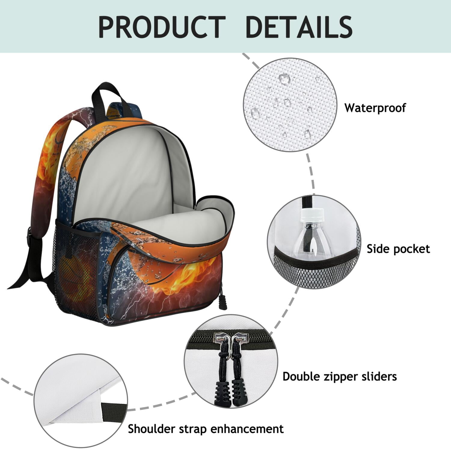 Ergonomic Backpack for Boys - Waterproof, Adjustable with Sports Design for Baseball, Soccer, and Tennis