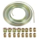 thumbnail image 1 of 1 juego de 25 pies de 3/16 pulgadas OD kit de tubo de línea de freno flexible de acero recubierto de zinc bobina de rollo de tubo de línea de freno con 16 accesorios de llamarada invertida, 1 of 1