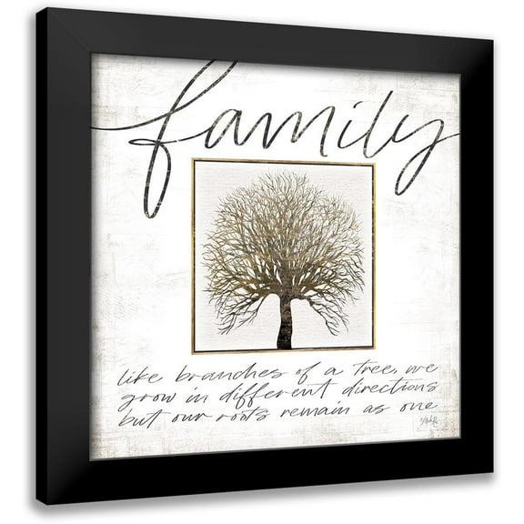 Rae, Maria 12x12 Black Modern Framed Museum Art Print Titled - Family Tree